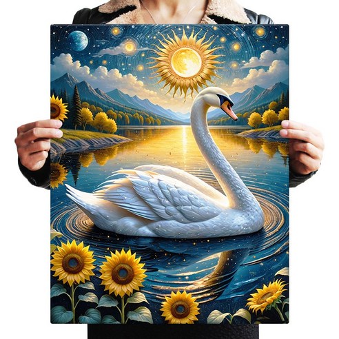 FASEN 액자 보석십자수 캔버스형 DIY 키트 40 x 50 cm, FFN706, 1세트