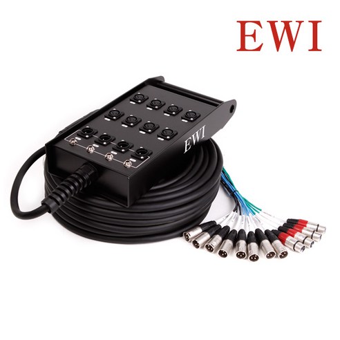 EWI PSX 박스형 멀티 스네이크 케이블, PSPX-8-4-10M, 혼합색상