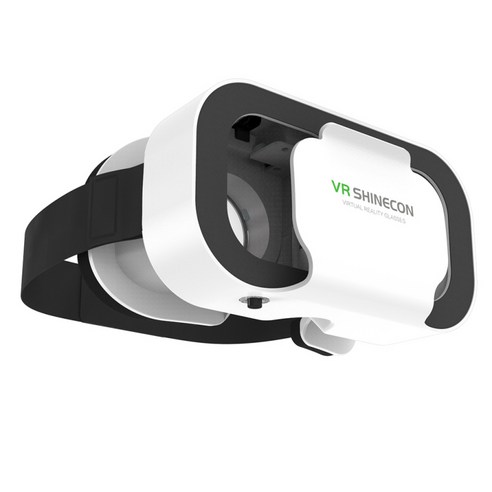 VR SHINECON 스마트 가상 현실 3D 안경 비디오 게임 영화, 156x101x88mm, 화이트, ABS 플라스틱