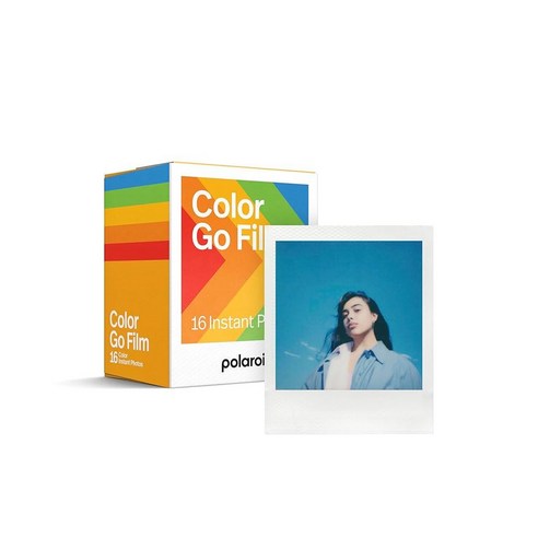 Polaroid 고 컬러 필름 16포토 블랙 프레임 더블팩, 폴라로이드 고 카메라용(6211)