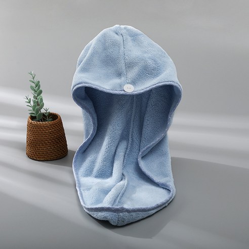 산호 양털 흡수제 자수 건조 캡 극세사 빨리 드라이 고급형, 65*25CM, 우주 하늘색