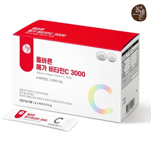 올바른 메가 비타민C 3000 고함량 1박스, 단품, 270g