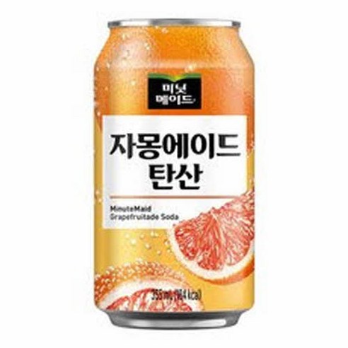 미닛메이드 자몽에이드 탄산 355ml, 24개