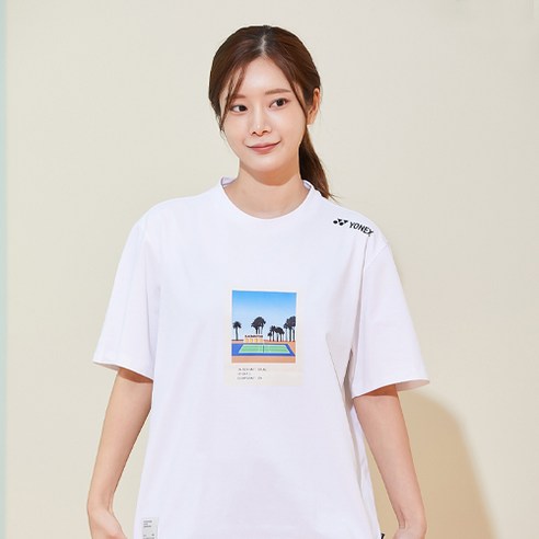 요넥스 221TS050U 공용 배드민턴 반팔 티셔츠 화이트