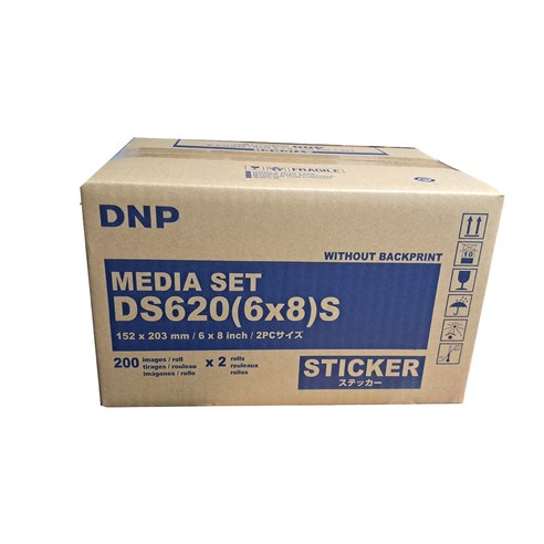 총판/정품 DNP-DS620 STICKER 미디어세트 1박스(용지+리본KIT) 사진용지4X6인치6X8인치공용 스티커용