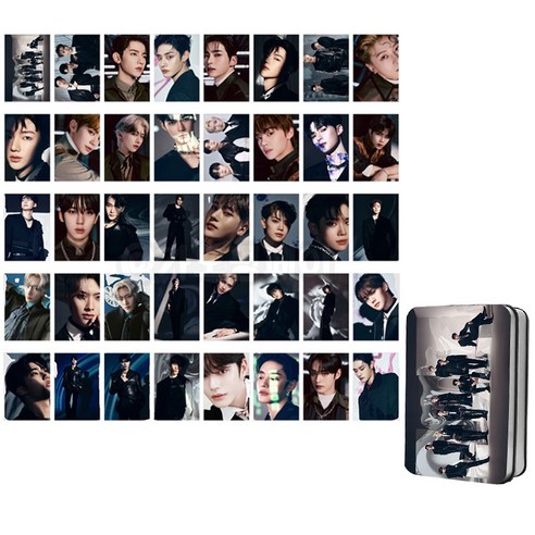 ZB1 제로베이스원 앨범 멜팅 포인트 김지웅 장하오 성한빈 석매튜 김태래 리키 김규빈 박건욱 한유진 개인 단체 로모카드 40장+틴 케이스, B