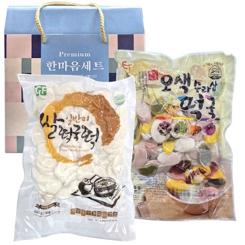 설선물 감사선물세트 떡국떡500g+오색떡국500g 명절선물, 500g, 1개