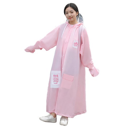 도보 자전거 오토바이 레인코트, pink
