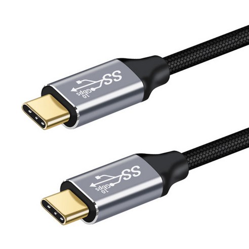 오디오 HD 프로젝션용 3M USB C-USB C 케이블 Type-C3.1 Gen2 20V/5A 10GB, 나일론, 검은 색