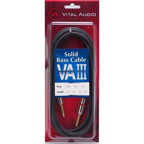 Vital Audio VAIII-1.0m SS (V31SS) 베이스 실드, 1개 Vital Audio VAIII-1.0m SS (V31SS) 베이스 실드, 1개