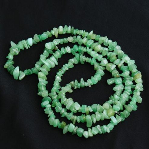 6-8mm 그린 Aventurine 칩 보석 루스 비즈 스트랜드 35 인치