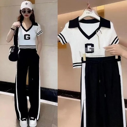 FANSYLI 여성 여름 스포츠 투피스 반팔 티셔츠 운동팬츠 세트 W2T2204 디스커버리원피스 FANSYLI 여성 여름 스포츠 투피스 반팔 티셔츠 운동팬츠 세트 W2T2204 디스커버리원피스