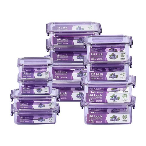 에코센스 히트락 올트라이탄 밀폐용기 반찬통 냉장고정리 주부세트 12종, 1세트