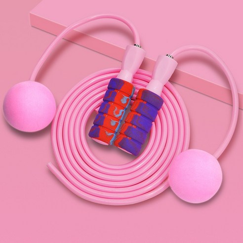 ZZJJC 노 줄넘기 빅볼 투웨이 볼 터치 PVC솔리드 헬스, 벚꽃가루 끈 없음+길이로프 3미터 겸용