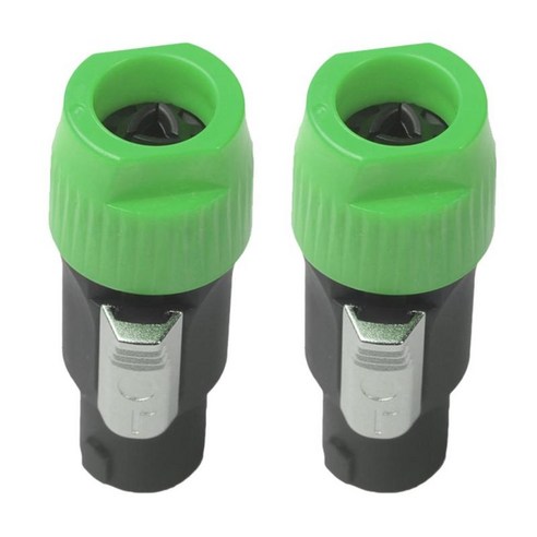 2개 4극 NL4FC 커넥터, 녹색, {"사이즈":"68.5x29.5mm"}, {"수건소재":"아크릴로 니트릴 부타디엔 스티렌 플라스틱"}