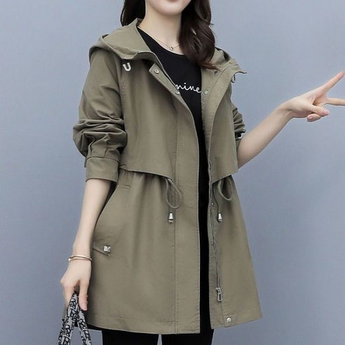 루스리더 여성 캐주얼 허리조임 트렌치코트 V6