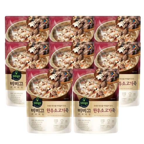 비비고 한우 소고기죽, 420g, 8개