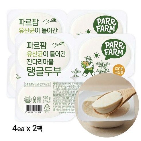 파르팜 유산균 잔다리마을 탱글두부 80g x 4개, 8개, 80g