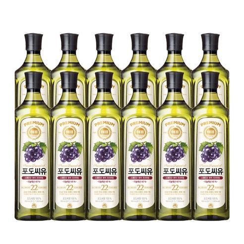 해표 포도씨유, 900ml, 12개