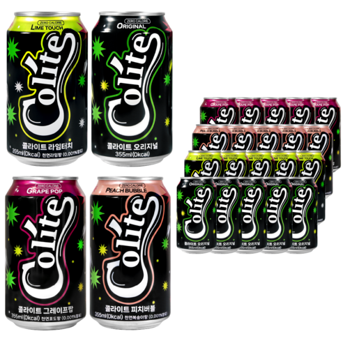 콜라이트 제로콜라 4종 혼합: 상쾌하고 다양한 맛의 축제