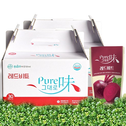 퓨어미그대로 NFC 착즙 100% 제주 레드비트즙 60포, 3kg, 2개, 3L