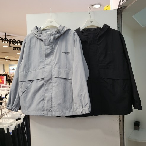 행텐주니어 봄 가볍게입는 무지 후드 바람막이점퍼1451001020441