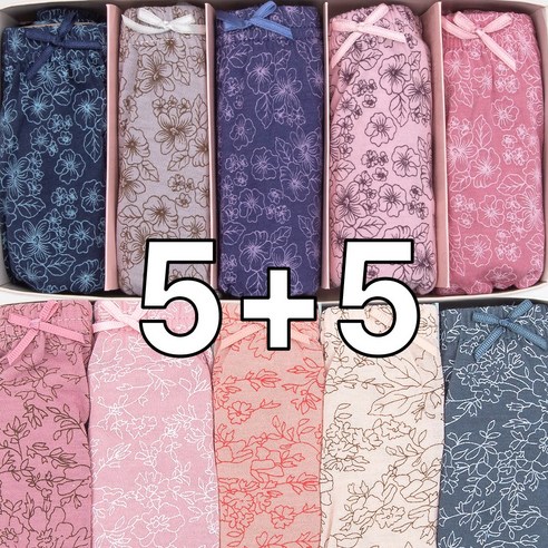 빅사이즈 여성팬티 부인용 면 팬티 5+5
