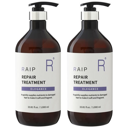 라입 극손상 리페어 단백질 트리트먼트 엘레강스, 2개, 1000ml