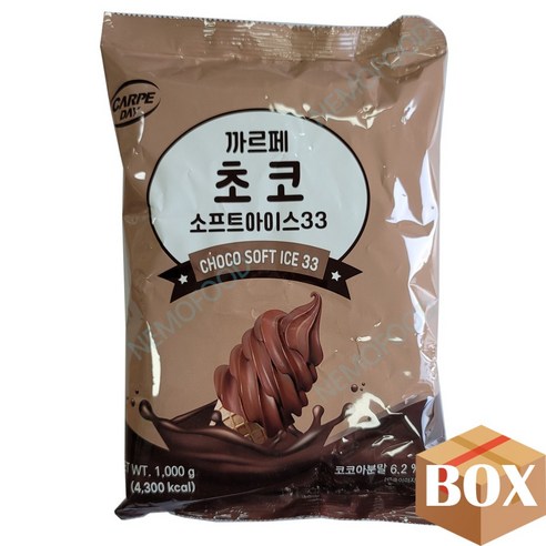 대호 까르페 초코 소프트아이스크림 1kg X 12개(1박스) 소프트파우더, 1개