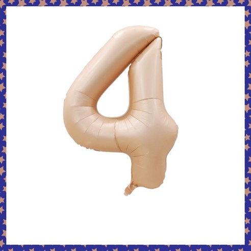 파티브로 32인치(=70cm) 파스텔 숫자풍선 생일 기념일 포토존 꾸미기, 숫자4, 1개, 크림초코