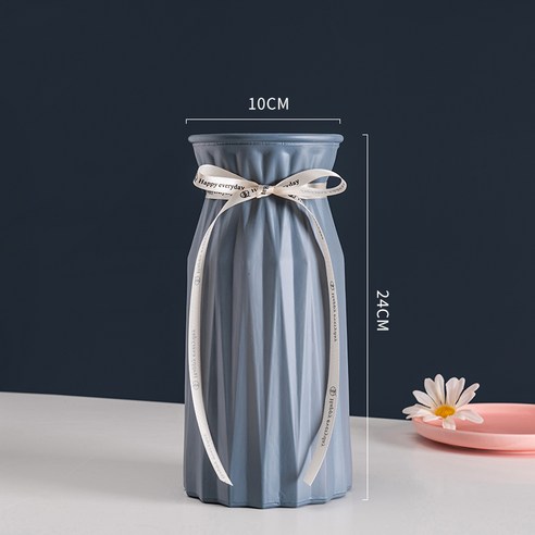 DFMEI 북유럽풍 모던 심플한 유리 모방 세라믹 작은 꽃병 시뮬레이션 꽃 진열재 거실 드라이플라워 꽃꽂이 스몰 사이즈 아이디어, 색깔8, 하나