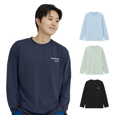 슈가비치 남여 공용 긴팔 래쉬가드 상의 BH25-01 수영복