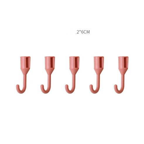 펀치프리 가정용 주방 벽 수납 선반 욕실 선반 선반 벽걸이 수납 걸이걸이, 핑크 후크 10 개