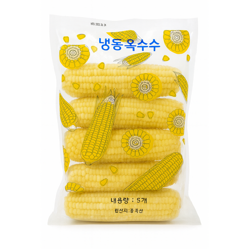 맛있는 찰옥수수 미백 냉동 옥수수 특상품20개(17~19cm) (5개1팩개별포장)