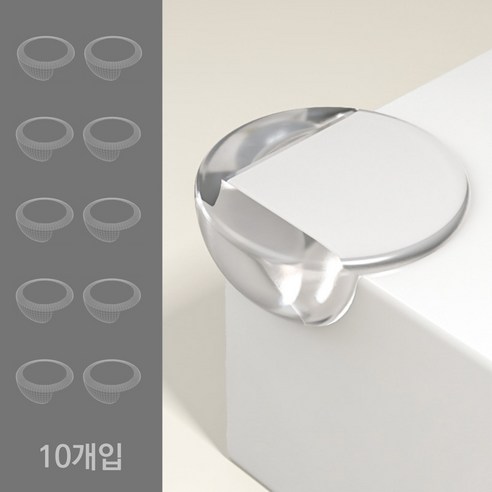 아트위브 도톰한 소프트 충돌방지 코너 가드 투명 모서리 보호대, 42mm, 10개입, 원형 (대)