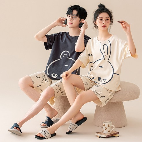 열대야 꿀잠템, Novastar 여름 커플 잠옷 세트