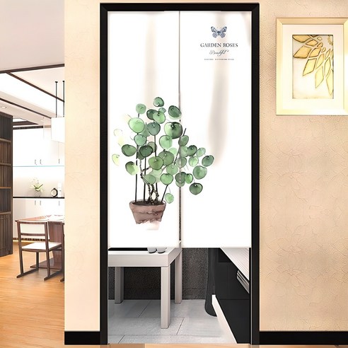 썰렁한 현관, 우아한 변신! 방문 커튼 하나로 완성하는 아늑한 공간 가리개커튼