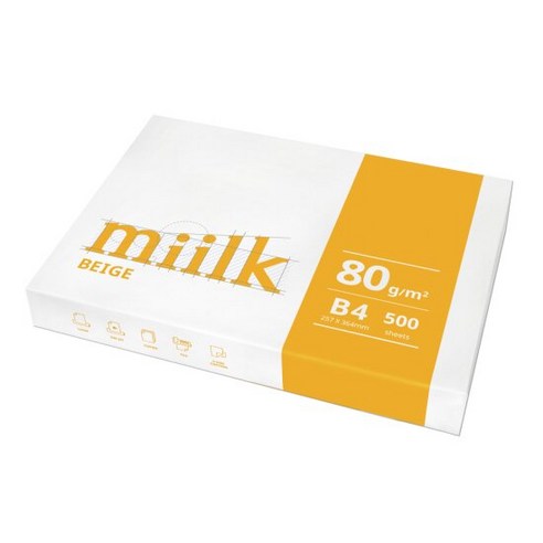 밀크 베이지(Miilk beige) B4용지 80g 1권(500매), 단품