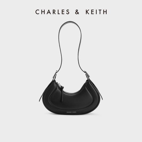 CHARLES&KEEITH 찰스앤키스 원숄더 페트라 초승달 숄더백 블랙