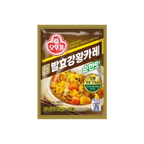 오뚜기 백세 발효 강황 카레 순한맛, 80g, 6개
