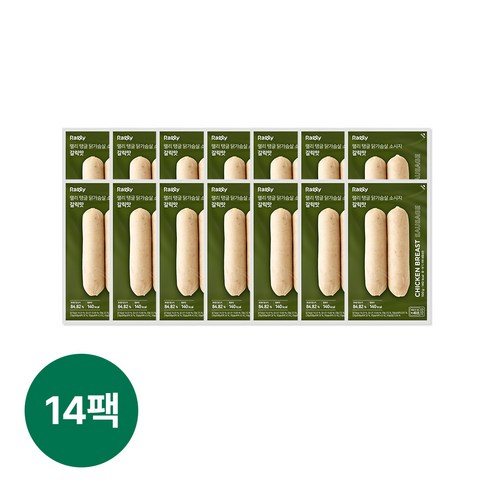 [랠리] 탱글 닭가슴살 소시지 갈릭맛, 14개, 100g