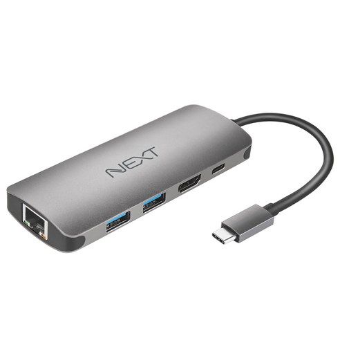 next-jvcu360 NEXT-318TCH-PD 4포트 HDMI 디스플레이 컨버터 USB C타입 허브