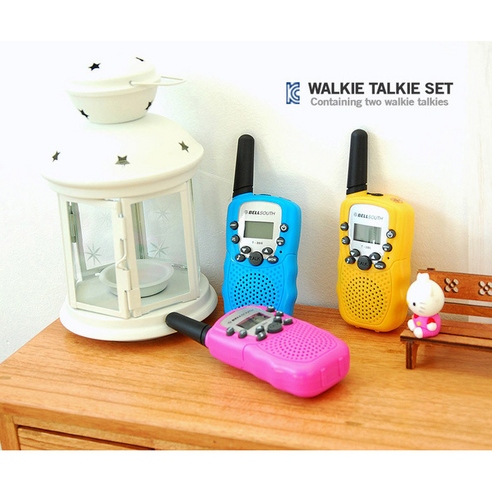 쵸미앤세븐 생활무전기 walkie-talkie 2p, t-388 블랙, 2개 세트