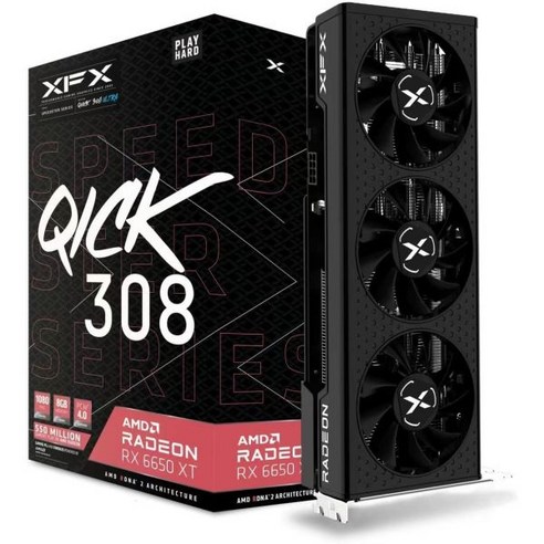 SSD XFX 스피드스터 MERC310 AMD Radeon RX 7900XTX 블랙 게이밍 그래픽 카드24GB GDDR6 RDNA 3 RX-79XMERCB9 포함, 1개