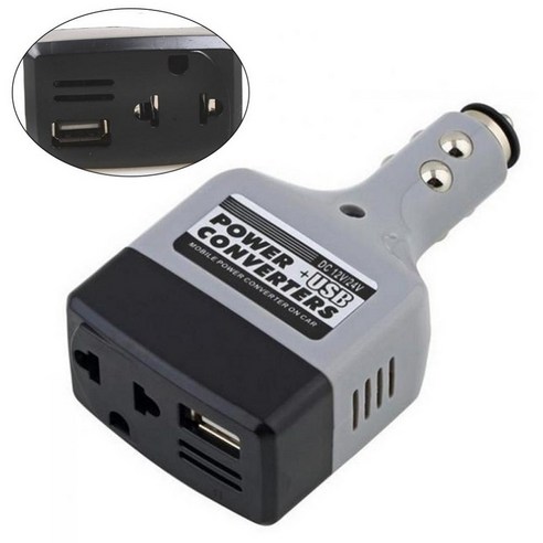 휴대용 DC 12V/24V AC 220V USB 자동차 전원 인버터 변환기 충전기 어댑터 12 12v 220v 220, 1개