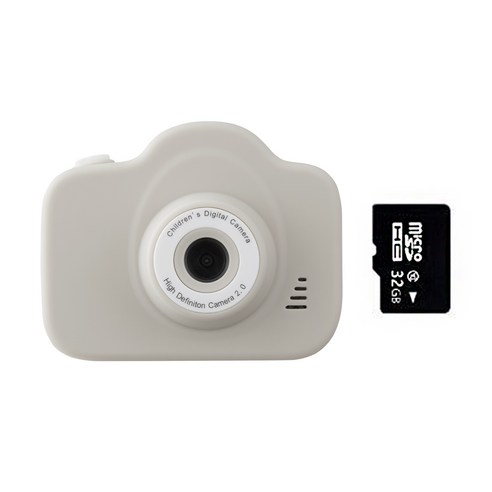 빈티지 y2k 셀카 카메라 디카 레트로옛날감성, 세트3, D09 실버 HD 4800w 픽셀 레트로카메라 10 키즈 카메라 디카 듀얼 동영상 셀카 기능 레트로 어린이 디지털카메라, 크림+SD카드(32G)