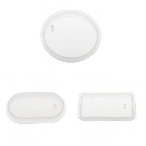 Ursmart 3pcs DIY 실리콘 펜던트 금형 쥬얼리 수지 주조 금형 공예 멀티 모양, 클리어