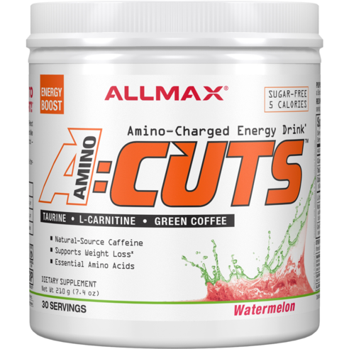 Allmax A 컷 아미노-차지드 에너지 드링크, 워터멜론(Watermelon), 210g