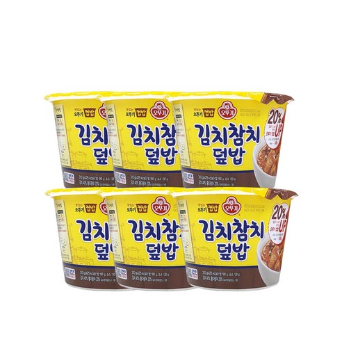 <올따옴> 오뚜기 맛있는 컵밥 김치참치덮밥 310g 6입, 6개
