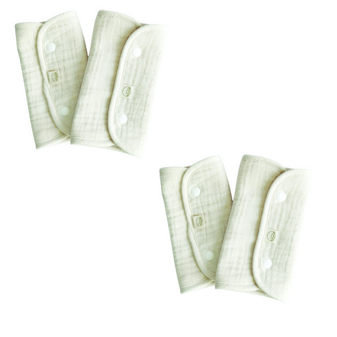 메롱베베 아기띠 침받이 2종 x 2p 세트, 크림+크림, 1세트